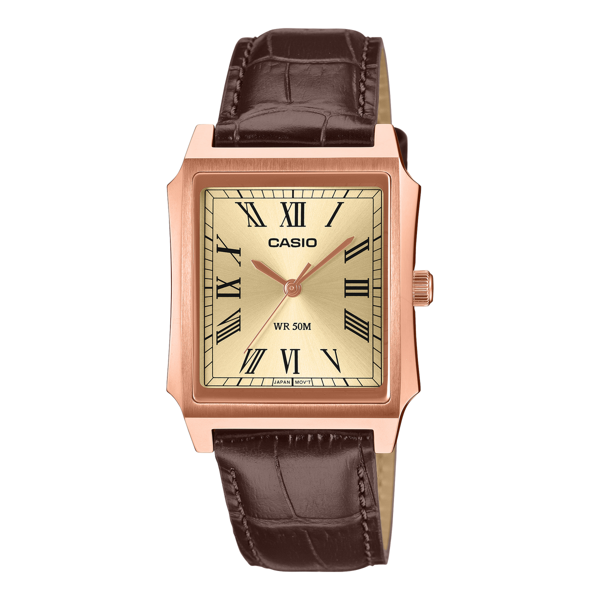 Casio Vintage MTP-B190RGL-9B rose gold rectangular men's watch