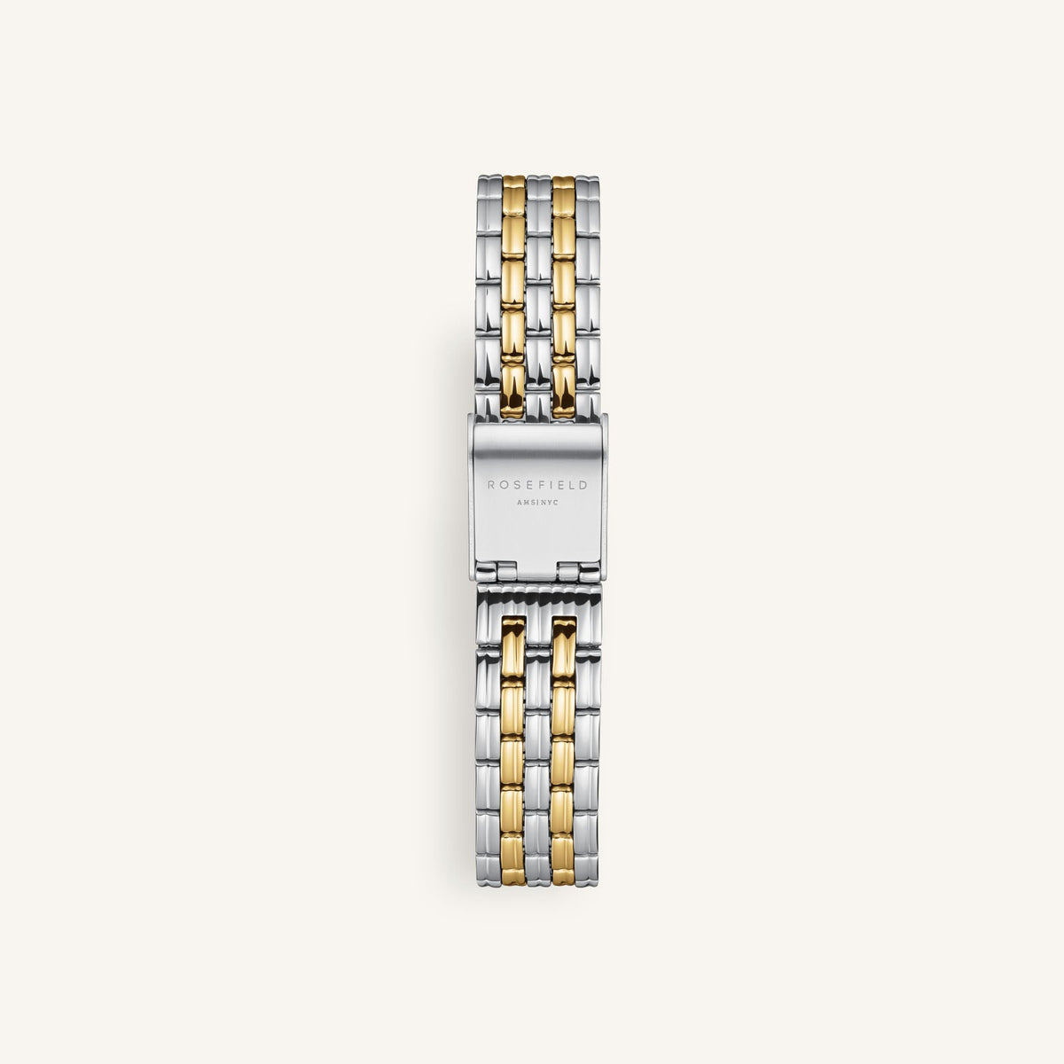 Rosefield Muse White Dial Two-Tone Silver Gold Bracelet Watch MUWDSD-MU03