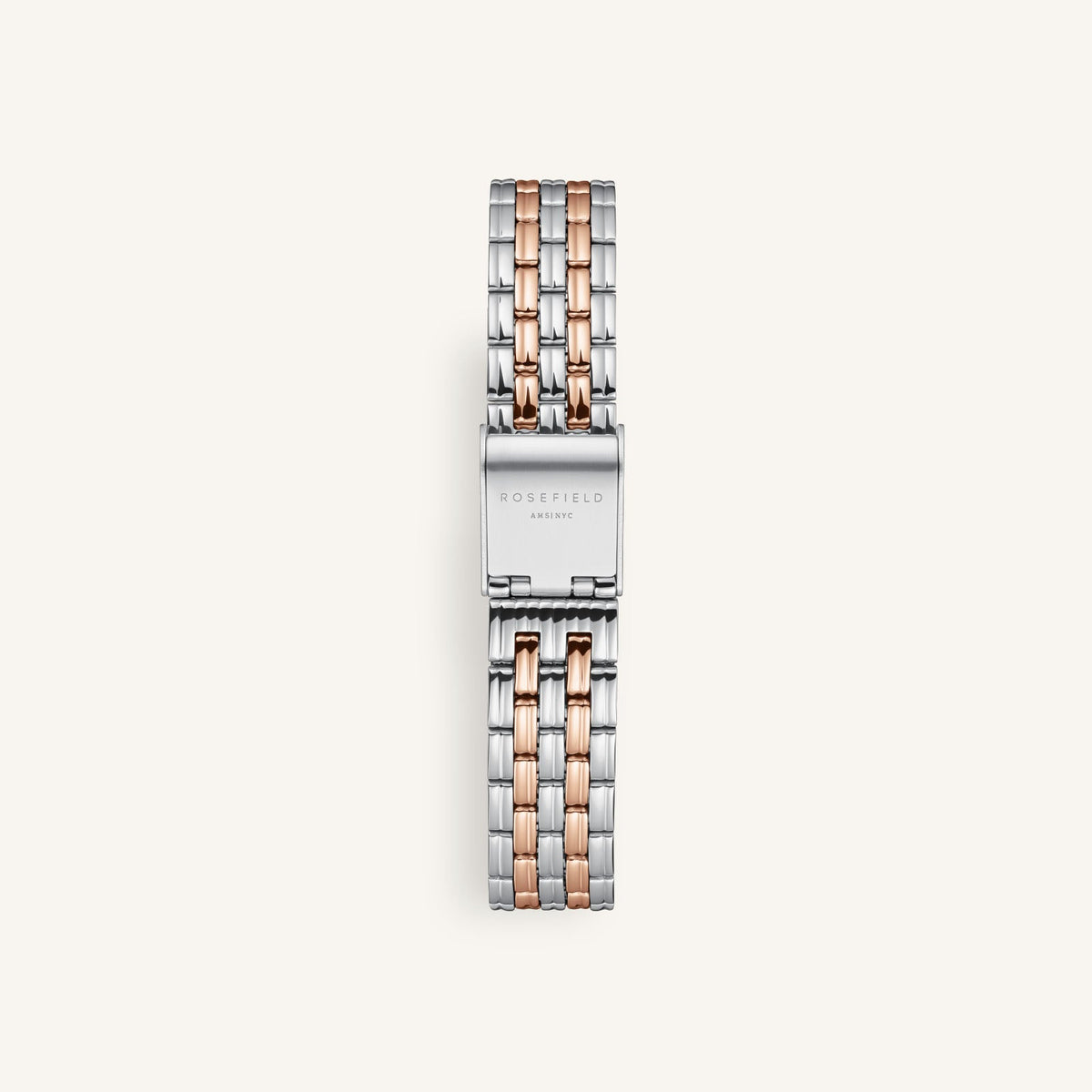 Rosefield Muse White Dial Two-Tone Silver Rose Gold Bracelet Watch MUWDSD-MU04