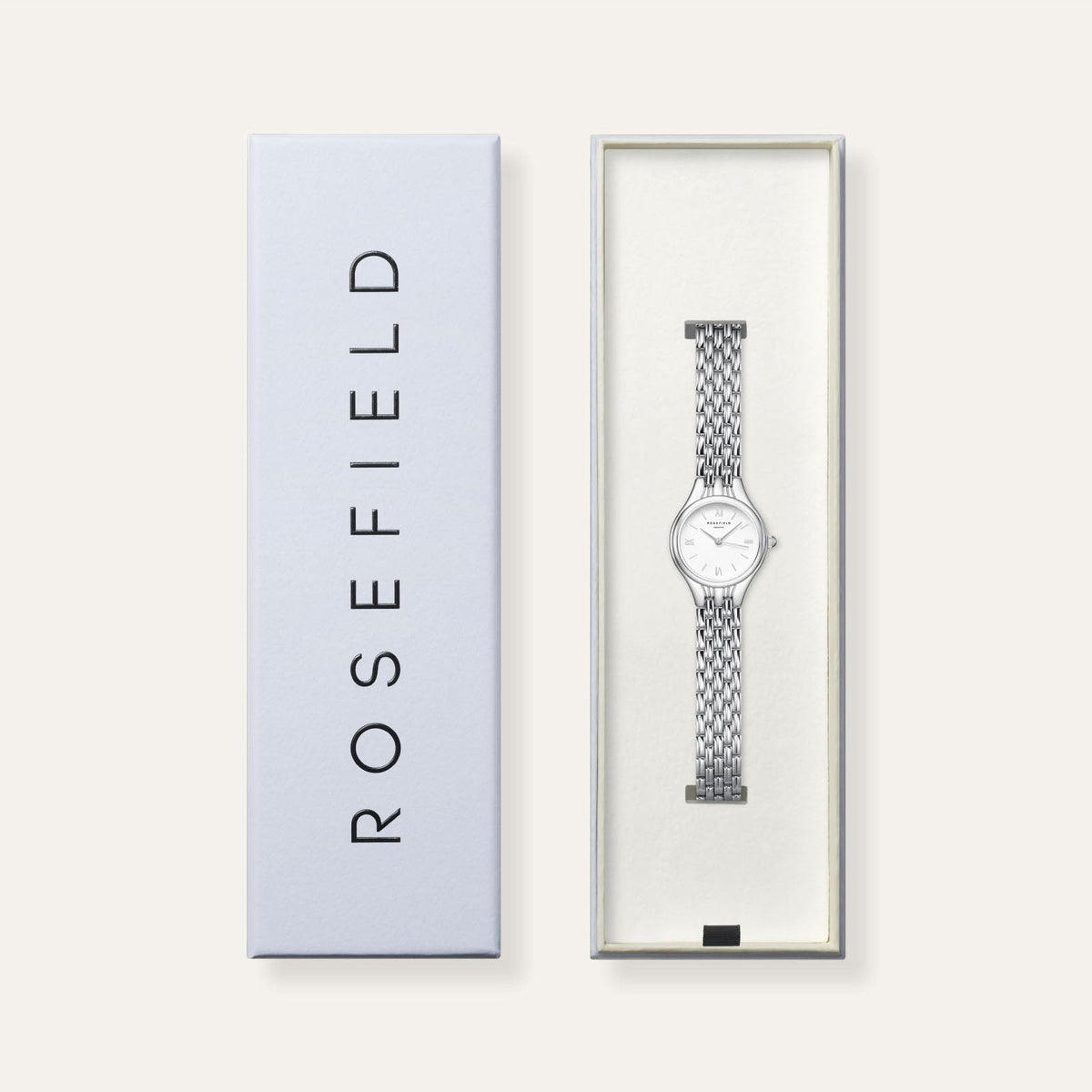 Rosefield Muse White Dial Silver Bracelet Watch MUWSSS-MU02