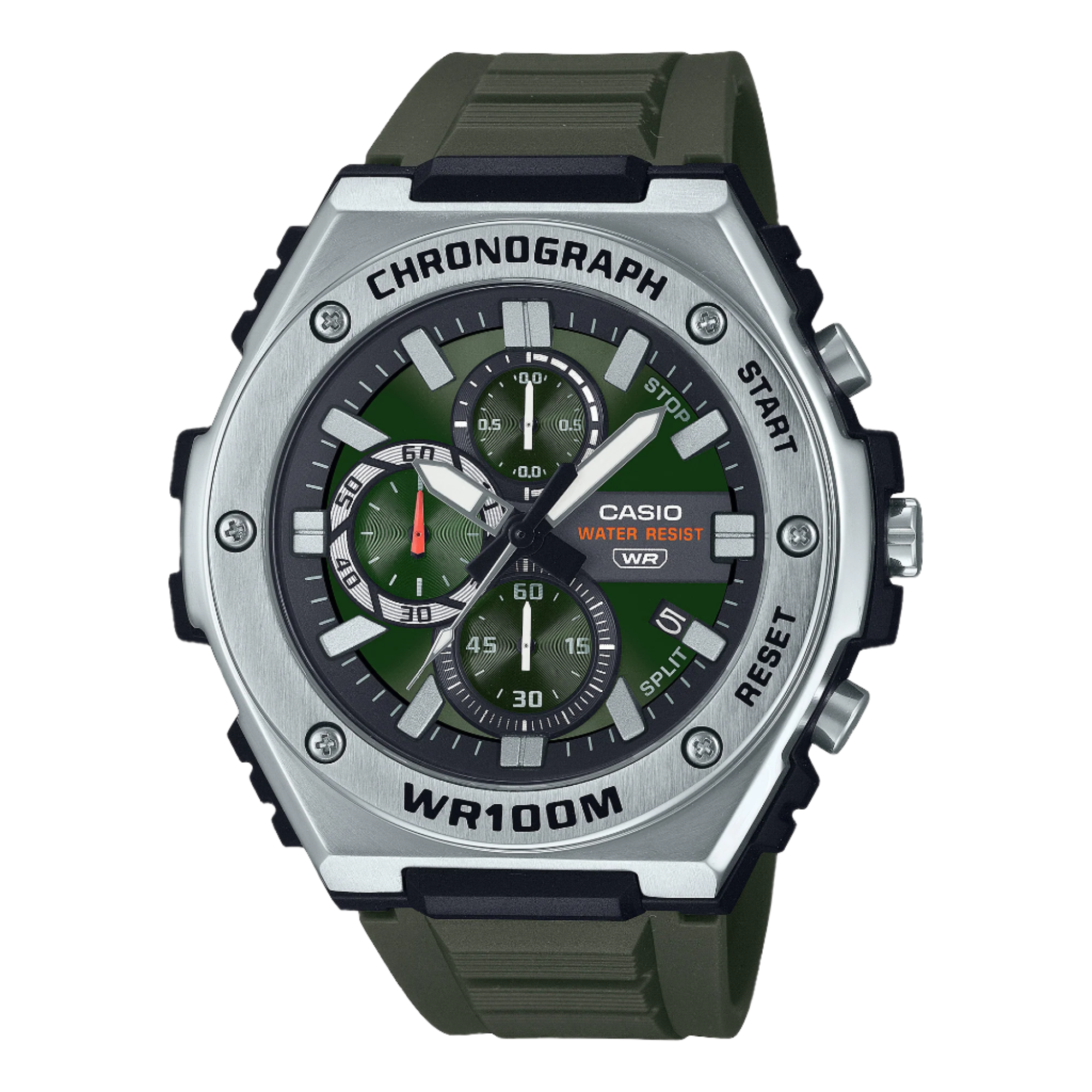 Casio Analog Green Dial Green Resin Band Watch MWA300H-3A