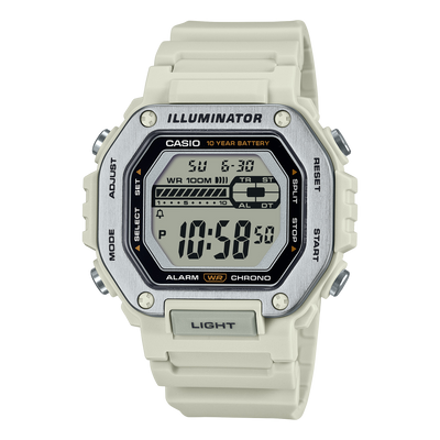 Casio Standard White Resin Band Watch MWD110H-8A