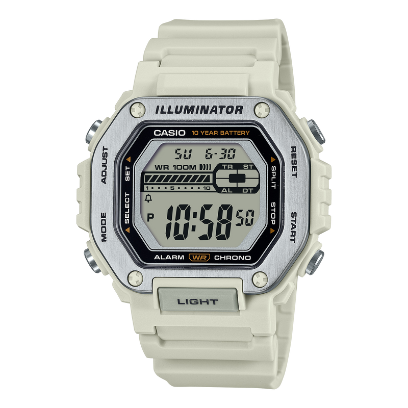 Casio Standard White Resin Band Watch MWD110H-8A