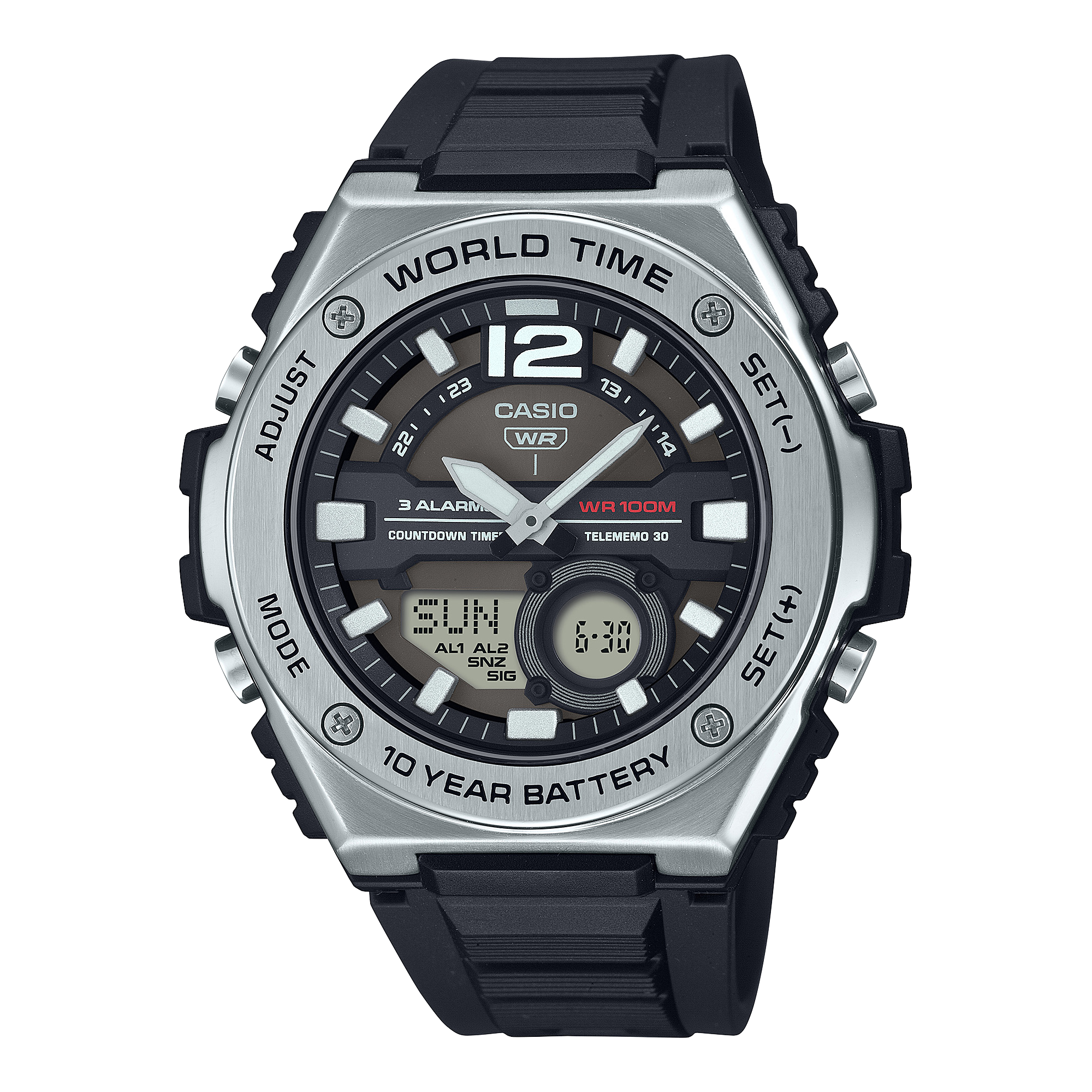 Casio Standard Black Resin Band Black Dial Watch MWQ100-1A