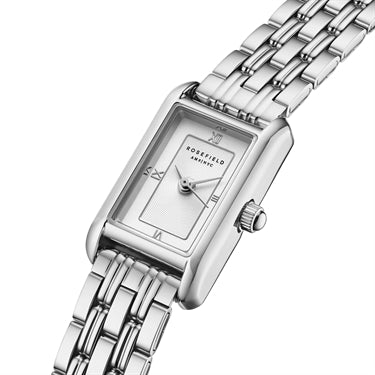 Rosefield Heirloom Mini Sunray Dial Silver Bracelet Watch MWSSS-M09