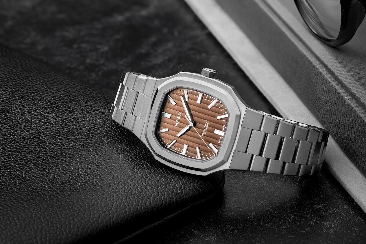 MAEN Manhattan 37 Salmon No Date Automatic Watch M2.1.4