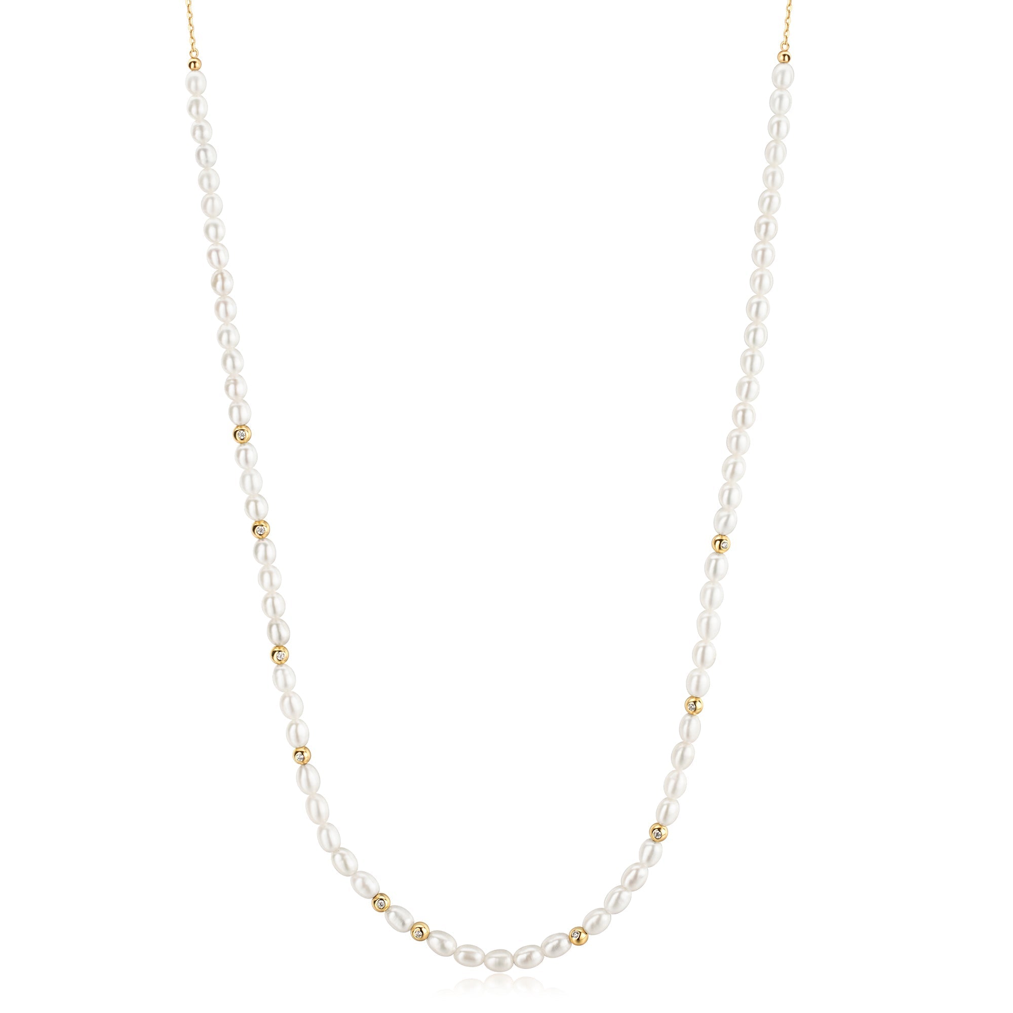 Ania Haie Gold Pearl Necklace Chic Elegant Modern Jewelry Gift