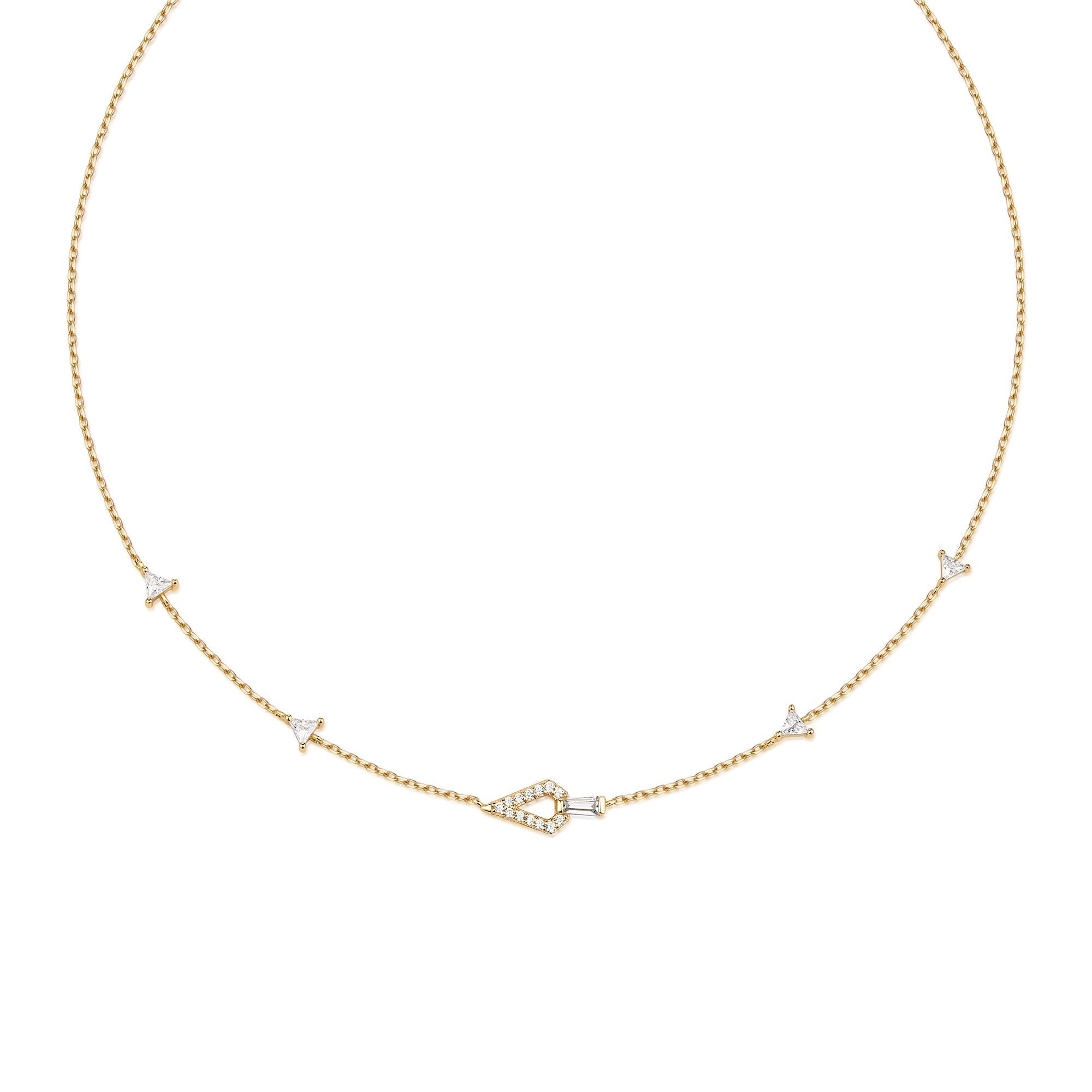 Ania Haie Gold Satellite Necklace Modern Geometric Affordable Luxury