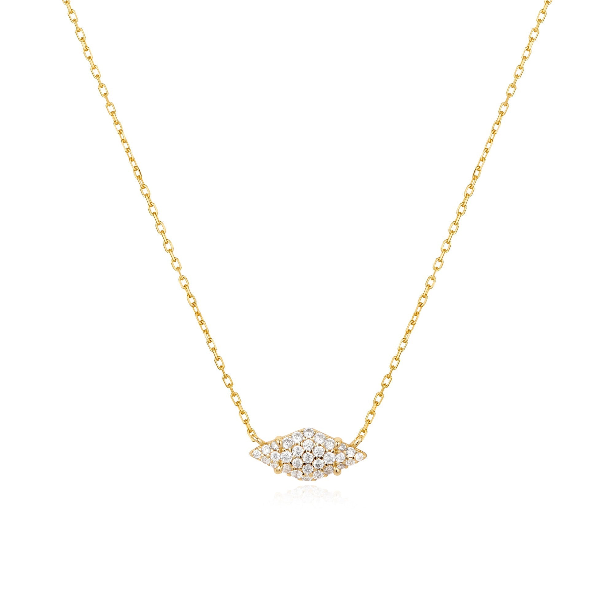 Ania Haie Gold Pave Necklace Dainty Sparkle for Layered Looks