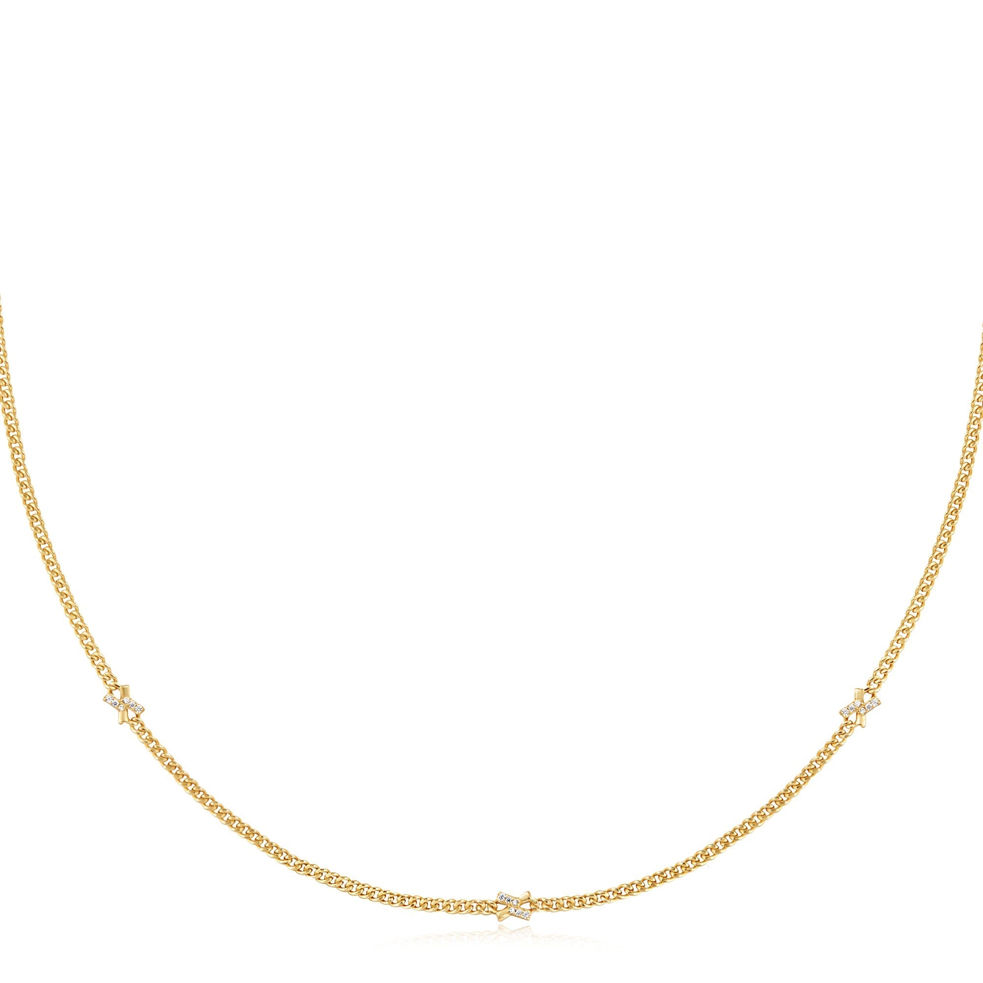 Ania Haie Gold Cross Necklace 925 Silver Trendy Layering Jewelry