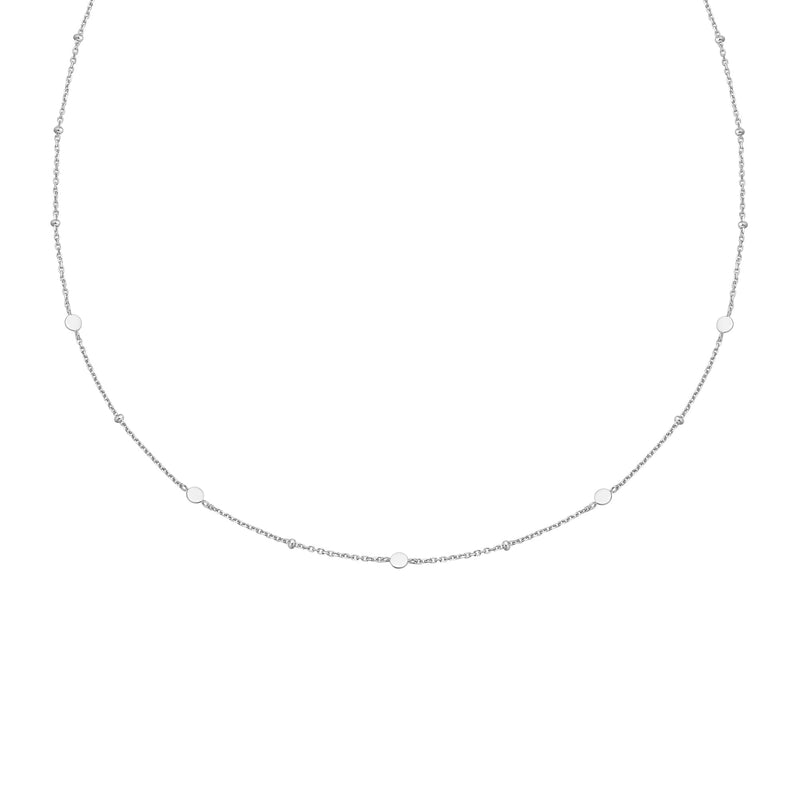 Ania Haie Silver Disc Station Necklace