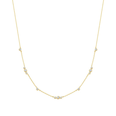 Ania Haie Gold Sparkling Bezel Cubic Zirconia Station Necklace