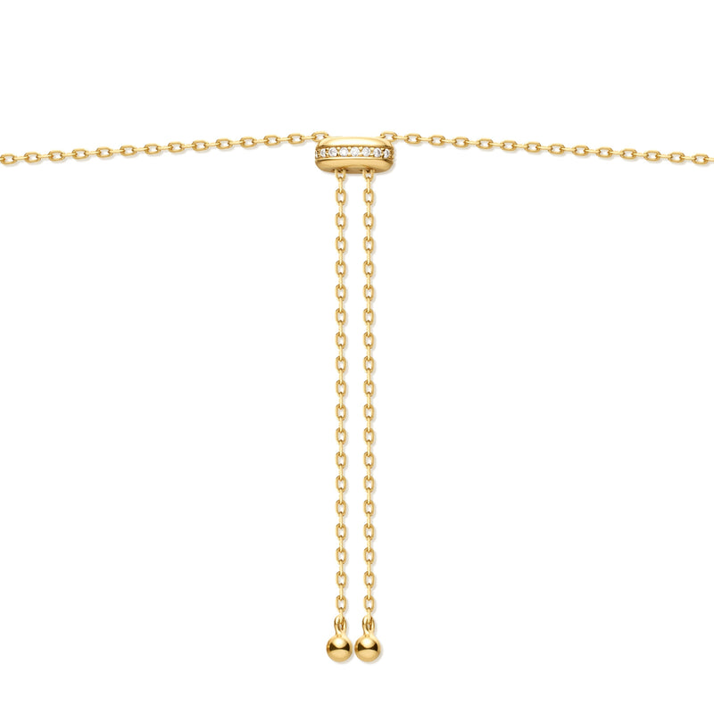 Ania Haie Gold Bezel Cubic Zirconia Station Necklace