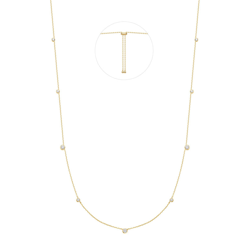 Ania Haie Gold Bezel Cubic Zirconia Station Necklace