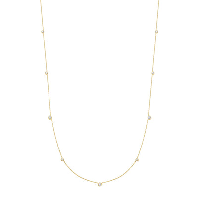 Ania Haie Gold Bezel Cubic Zirconia Station Necklace