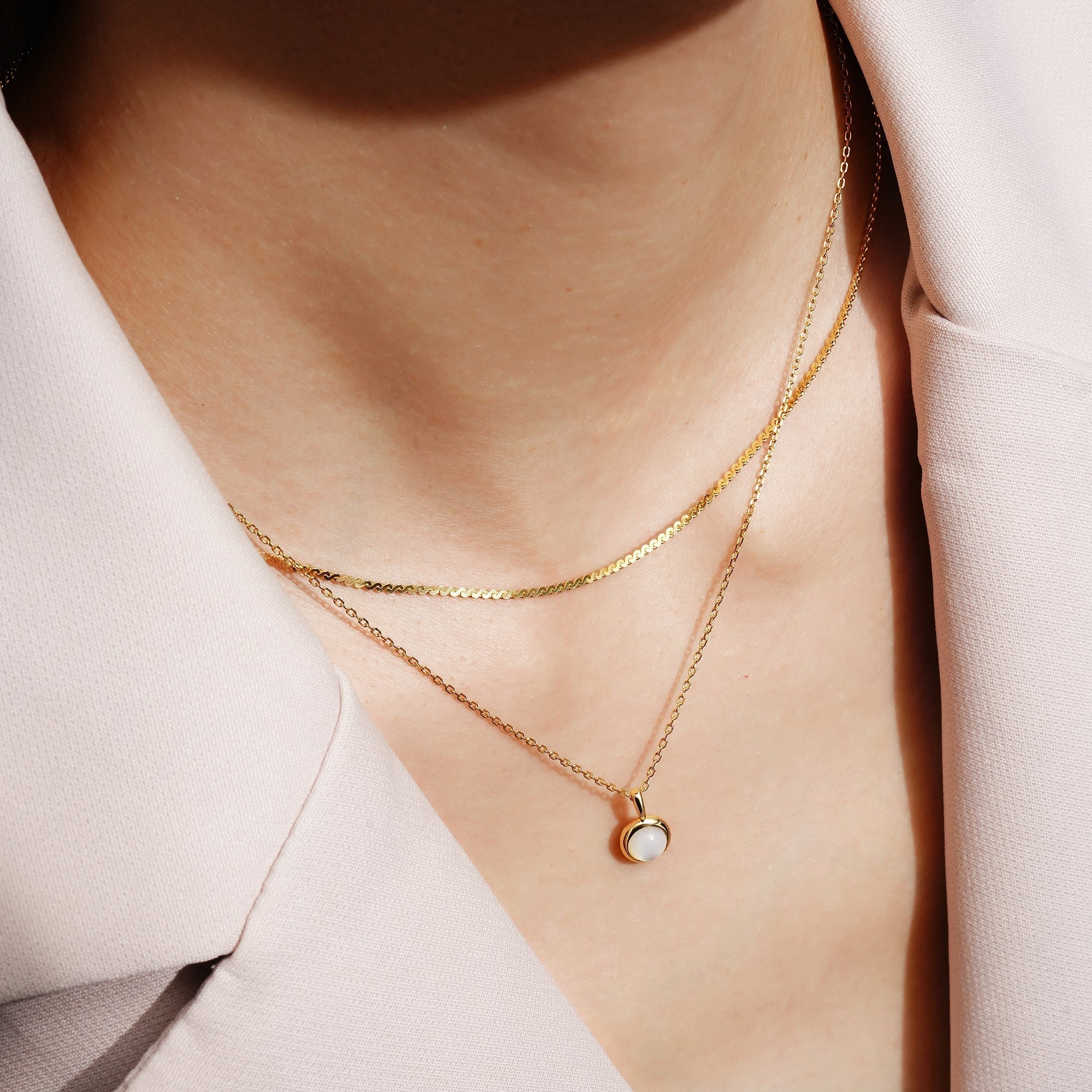 Ania Haie Gold Mother of Pearl Necklace Elegant Affordable Luxury