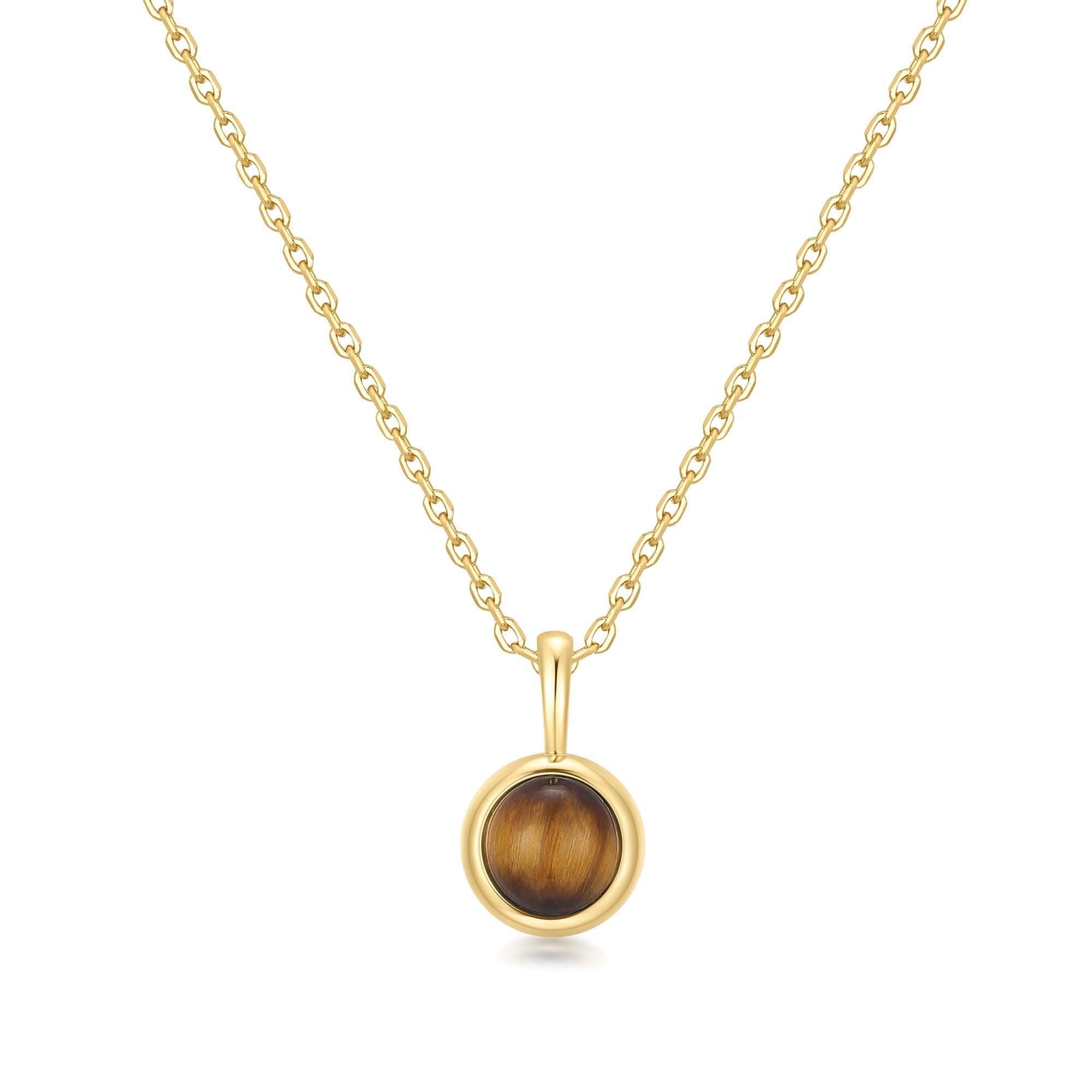 Ania Haie Gold Tiger Eye Pendant Necklace Modern Luxe Jewelry