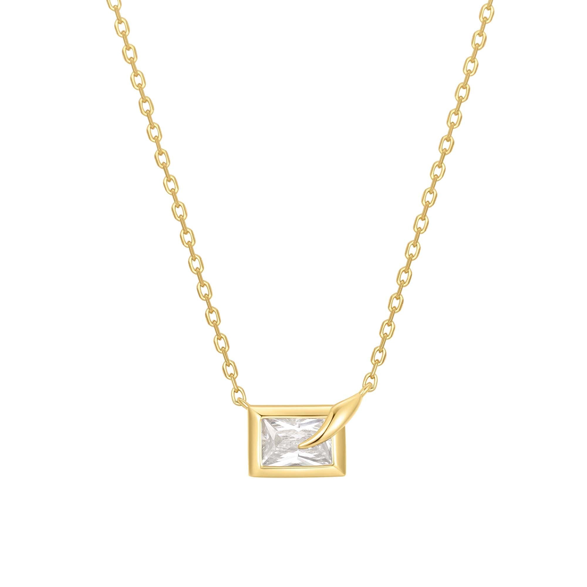 Ania Haie Gold Cube Necklace Modern Sparkle Affordable Luxury Jewelry