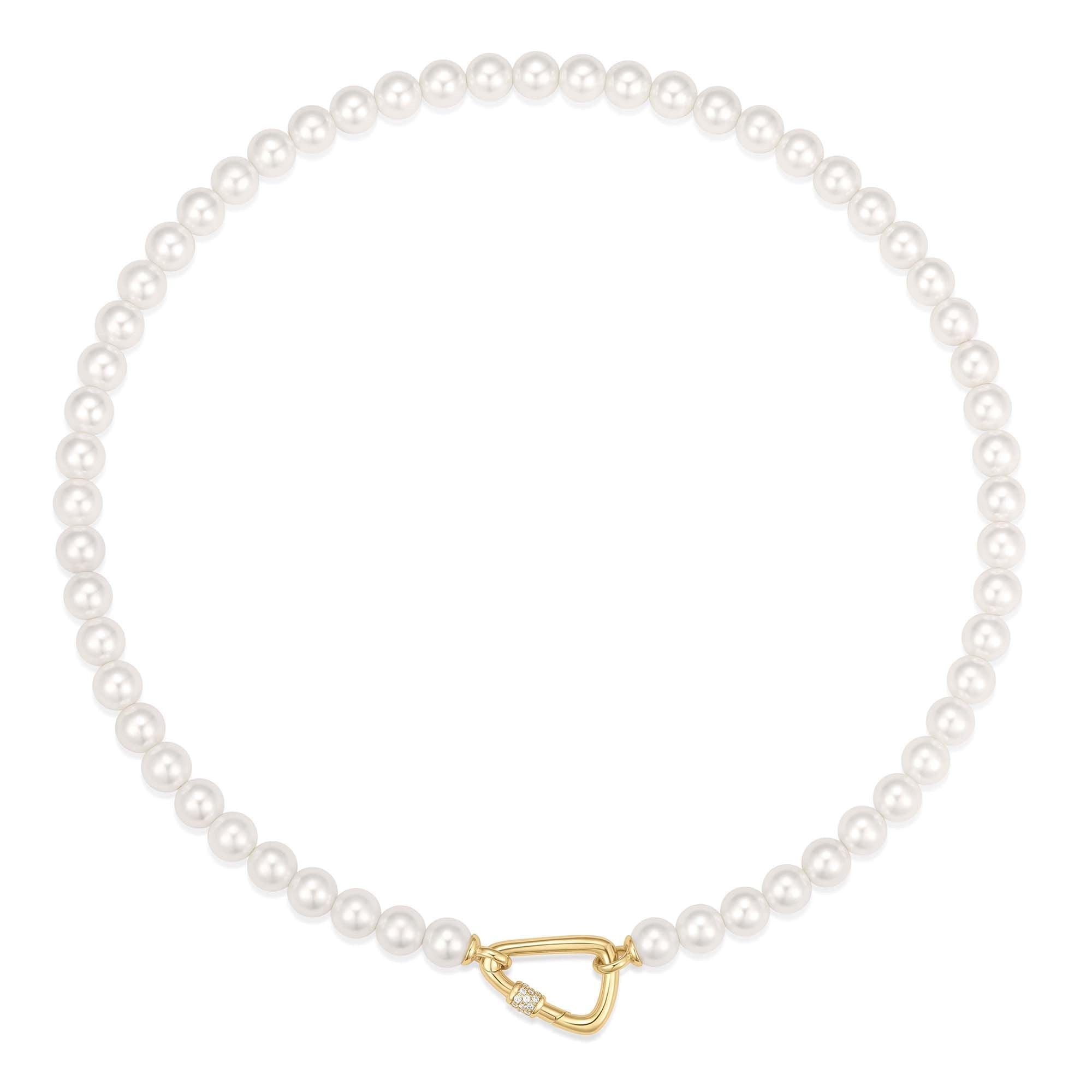 Ania Haie Gold Shell Pearl Necklace Trendy Affordable Luxury Jewelry