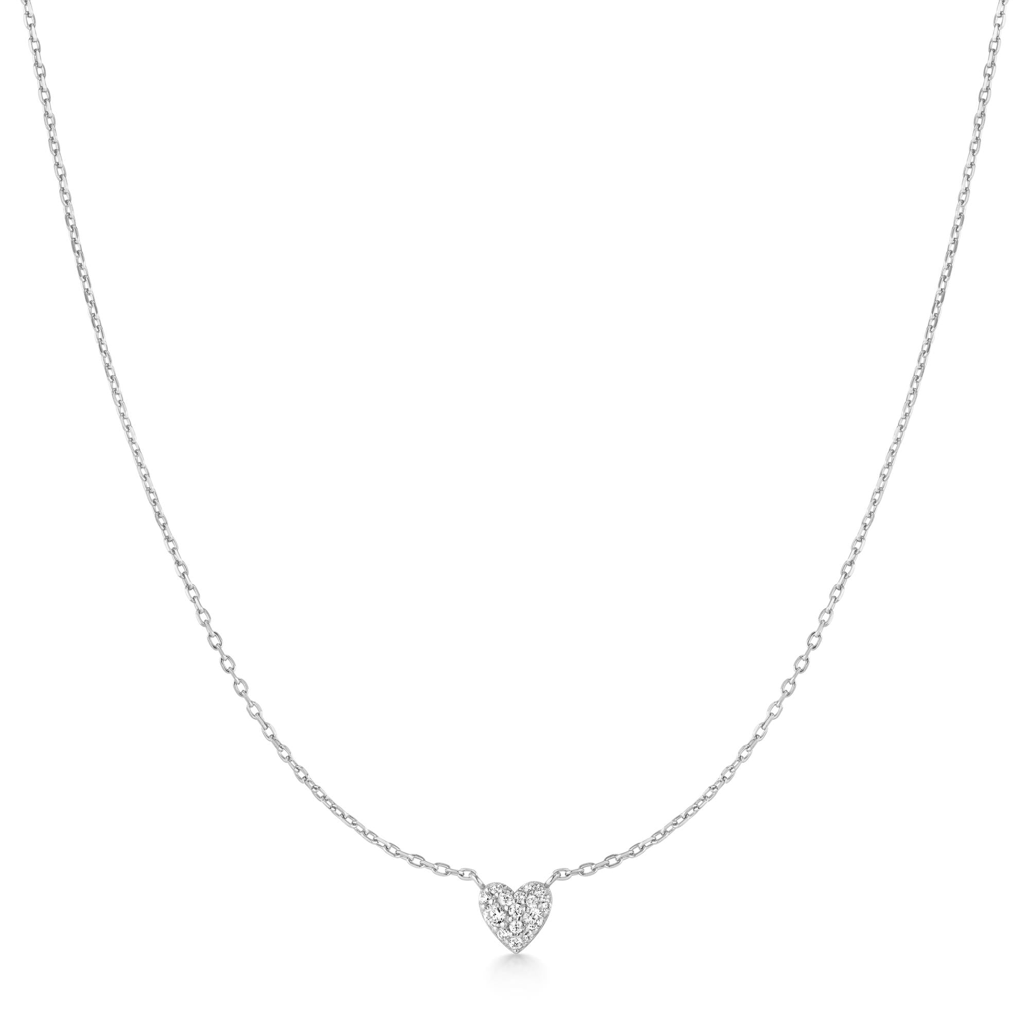 Ania Haie Starlit Drops Pave Heart Women's Necklace 925 Silver