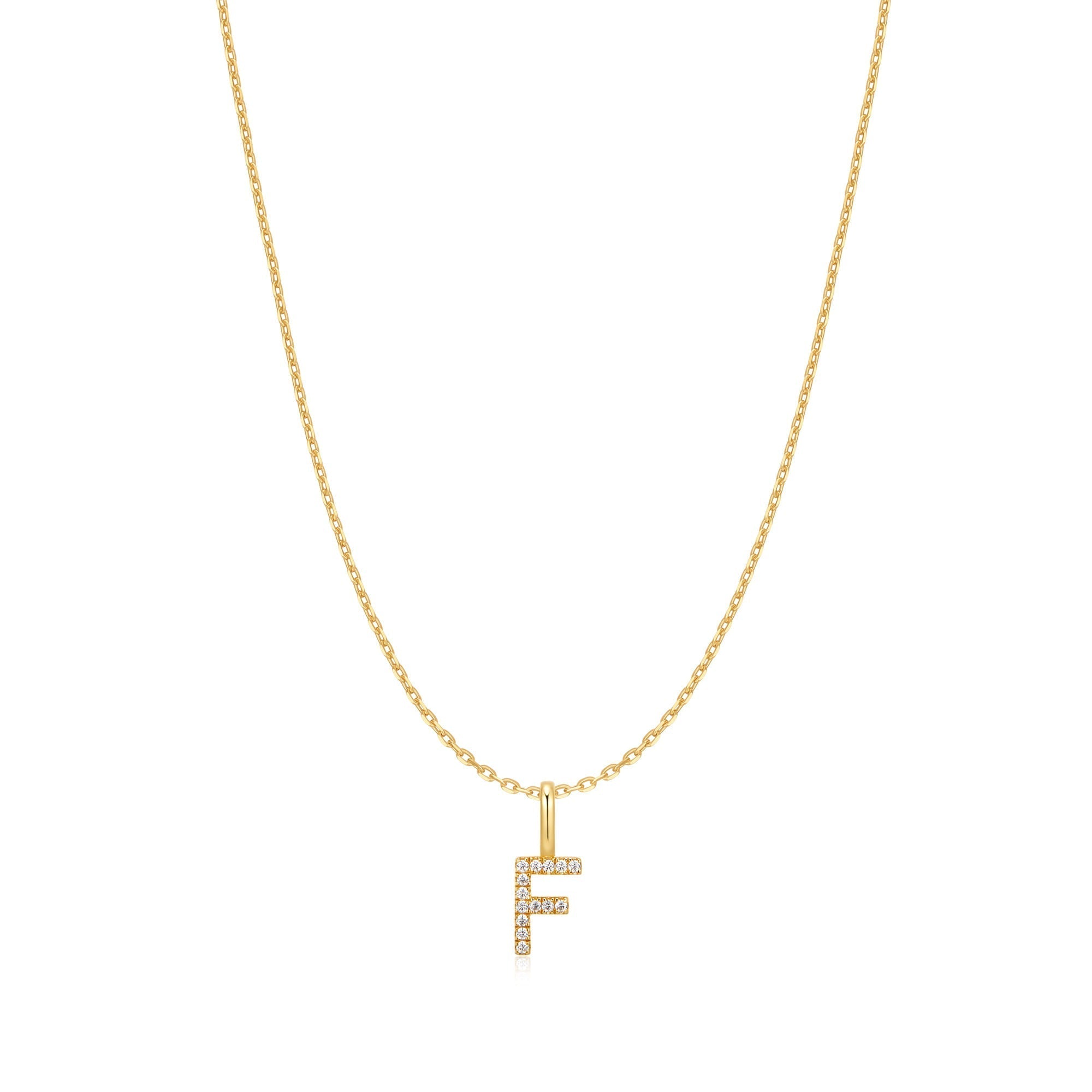 Ania Haie Gold Letter F Initial Necklace