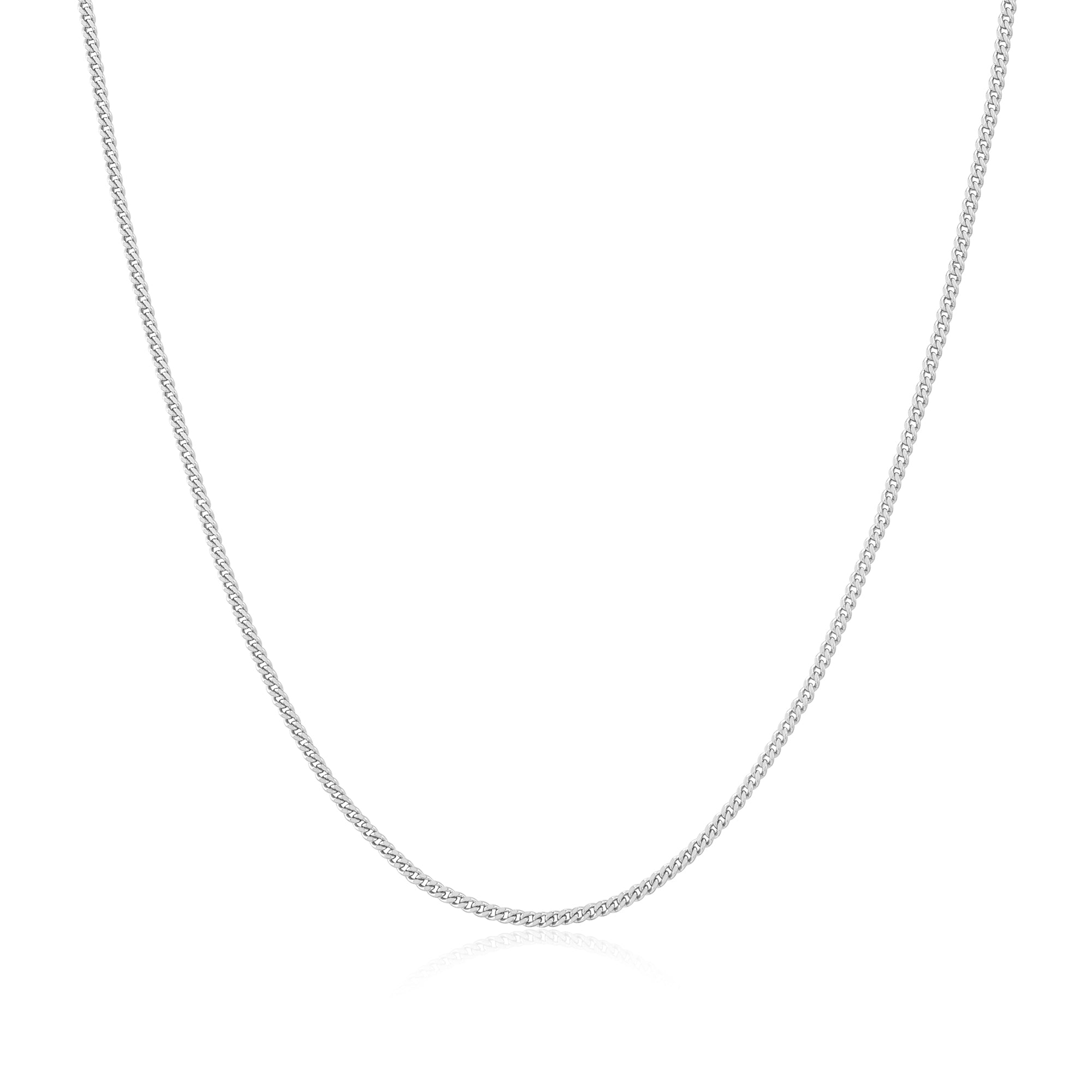 Ania Haie Silver Slim Curb Link Chain Necklace