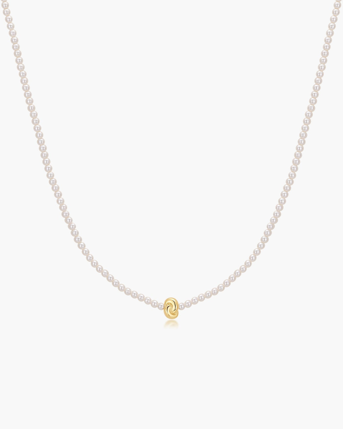 Ania Haie Gold Twist & Glass Pearl Beaded Necklace N077-01G N077-01G front packshot