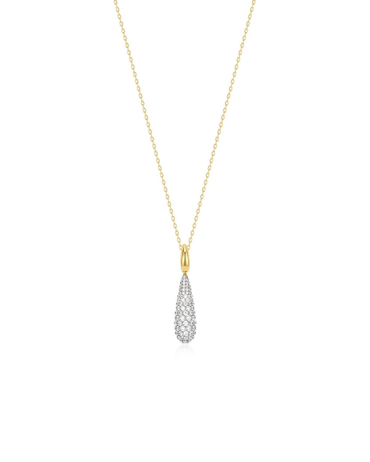 Ania Haie Gold Pave Statement Teardrop Necklace N078-05G N078-05G front packshot