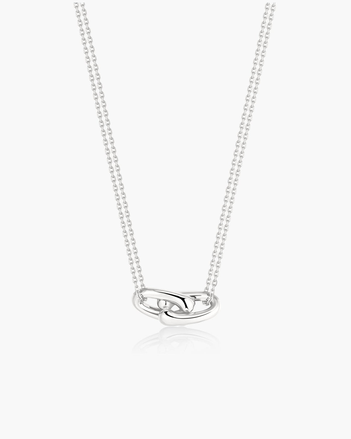 Ania Haie Silver Interlocked Necklace N078-07H N078-07H front packshot