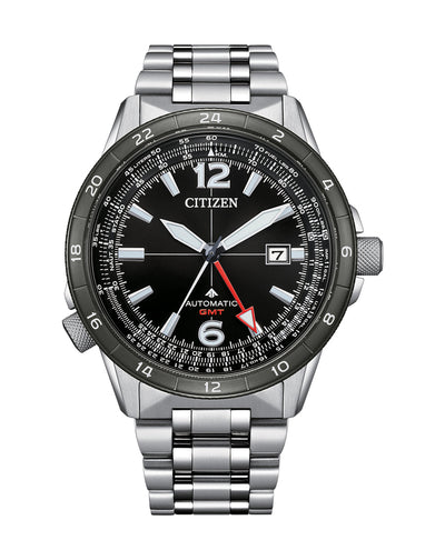 Citizen GMT Promaster Automatic Stainless Steel Black Dial Watch NB6046-59E