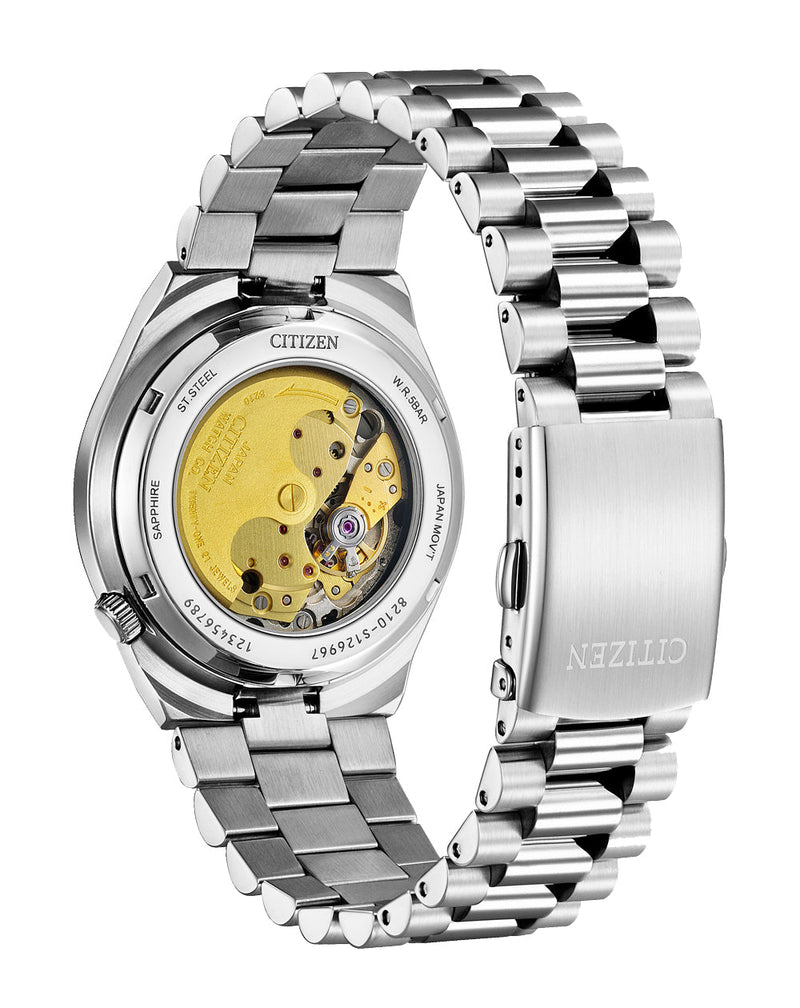 Citizen Tsuyosa Automatic Silver Stainless Steel Burgundy Dial Watch NJ0150-56W