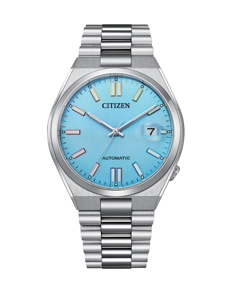 Citizen Tsuyosa Automatic Silver Stainless Steel Turquoise Dial Watch NJ0151- 53L