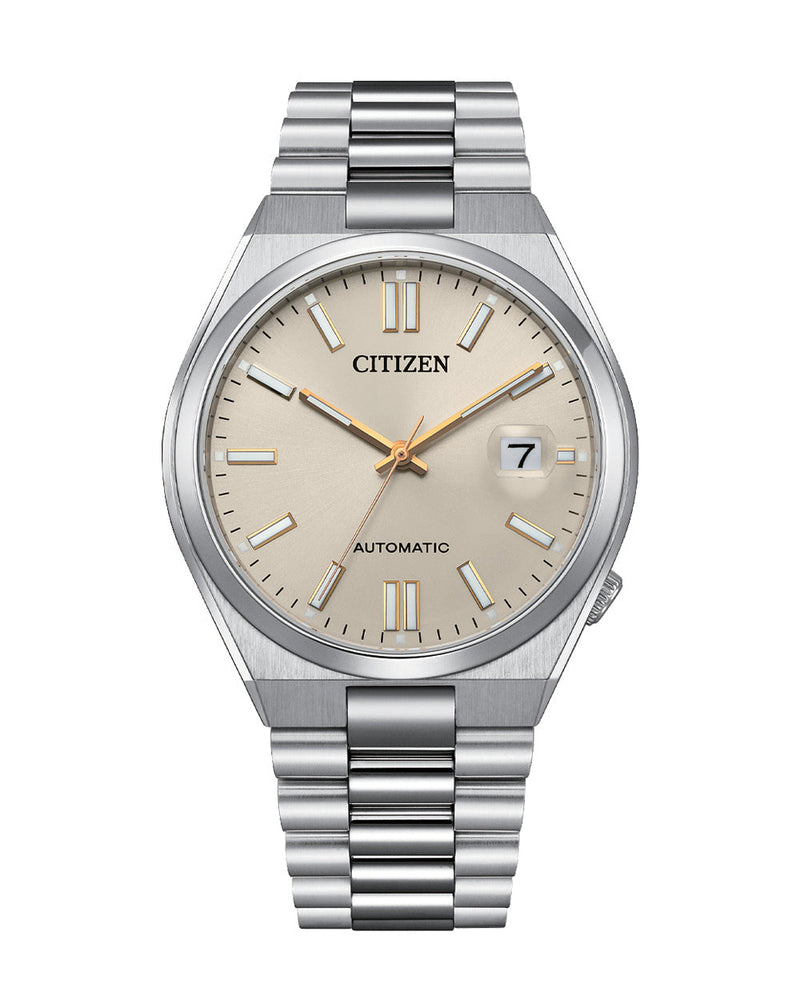 Citizen Tsuyosa Automatic Silver Stainless Steel Beige Dial Watch NJ0151-88W