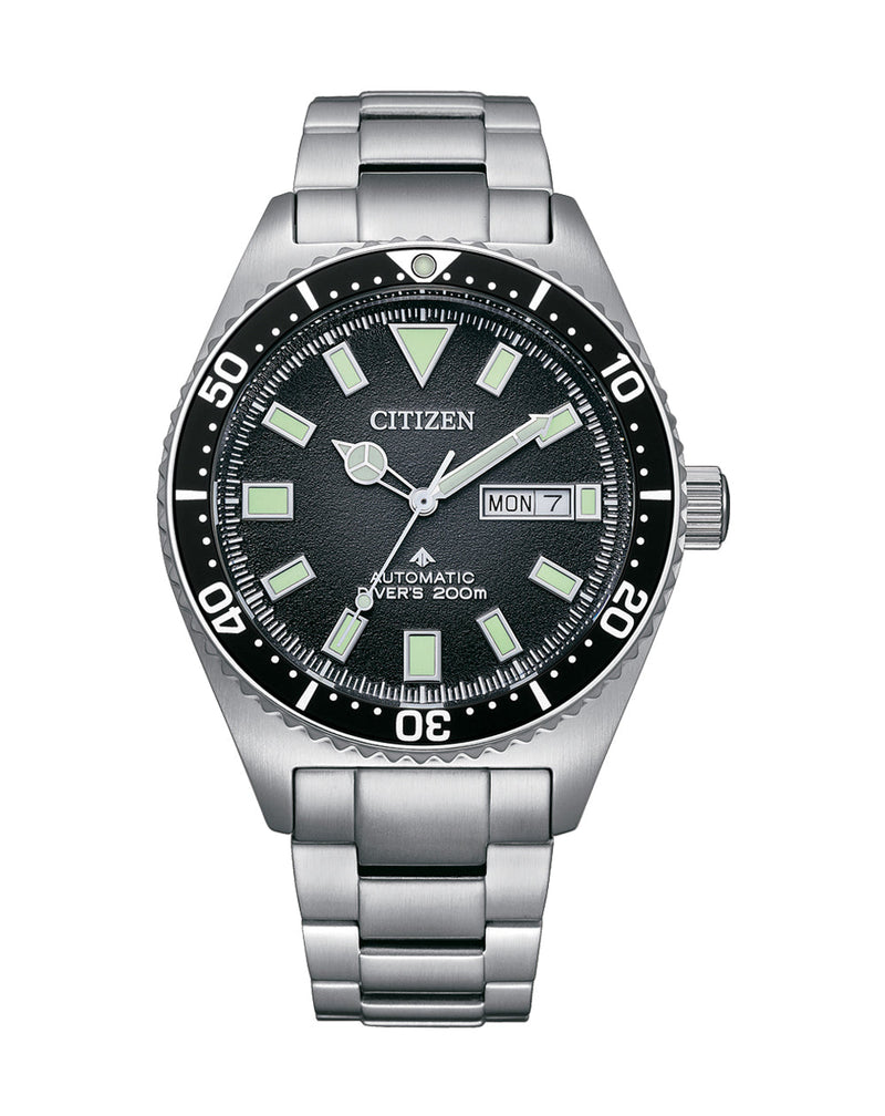 Citizen Promaster Automatic Stainless Steel Black Dial Watch NY0120- 52E