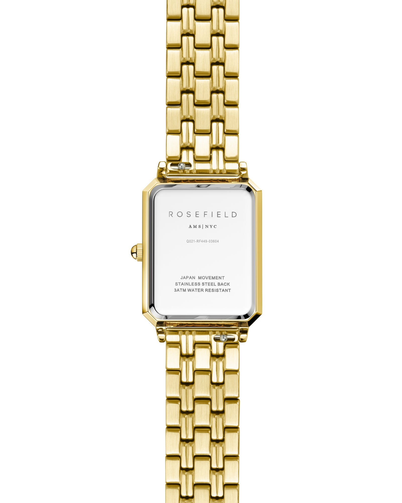 Rosefield The Octagon White Sunray Steel Gold Watch OCWSG-O40