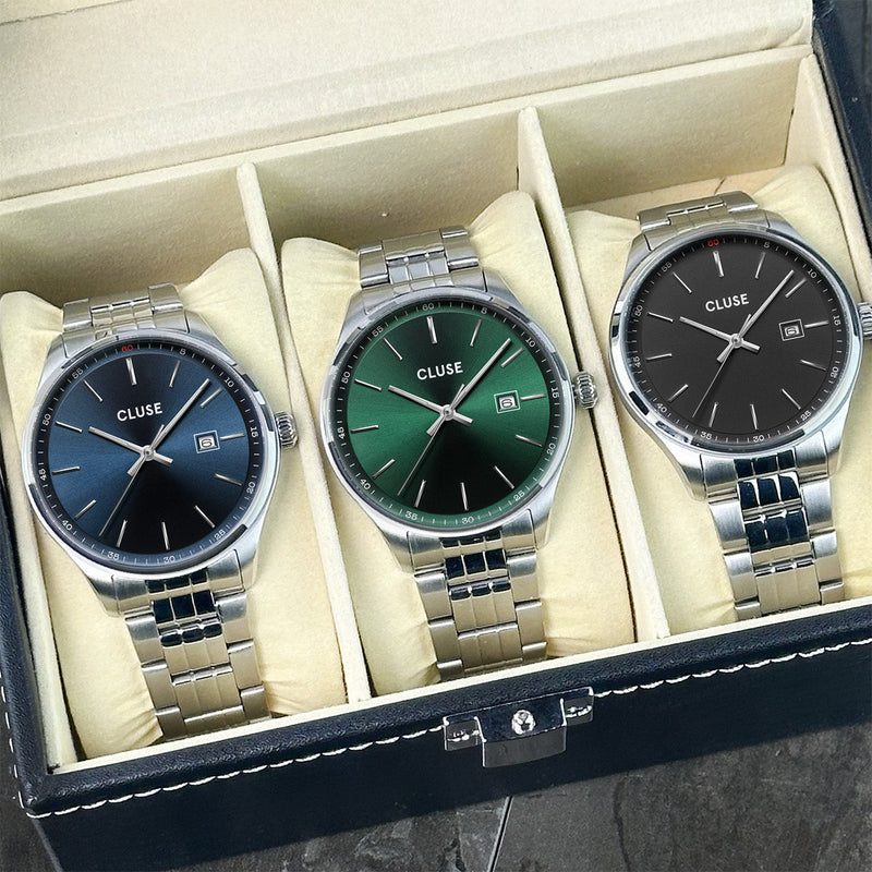 CLUSE Antheor Blue Dial Silver Stainless Steel Link Watch CW20903