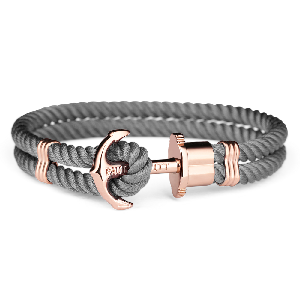 Paul Hewitt Phrep Nylon Rose Gold / Grey Bracelet - S