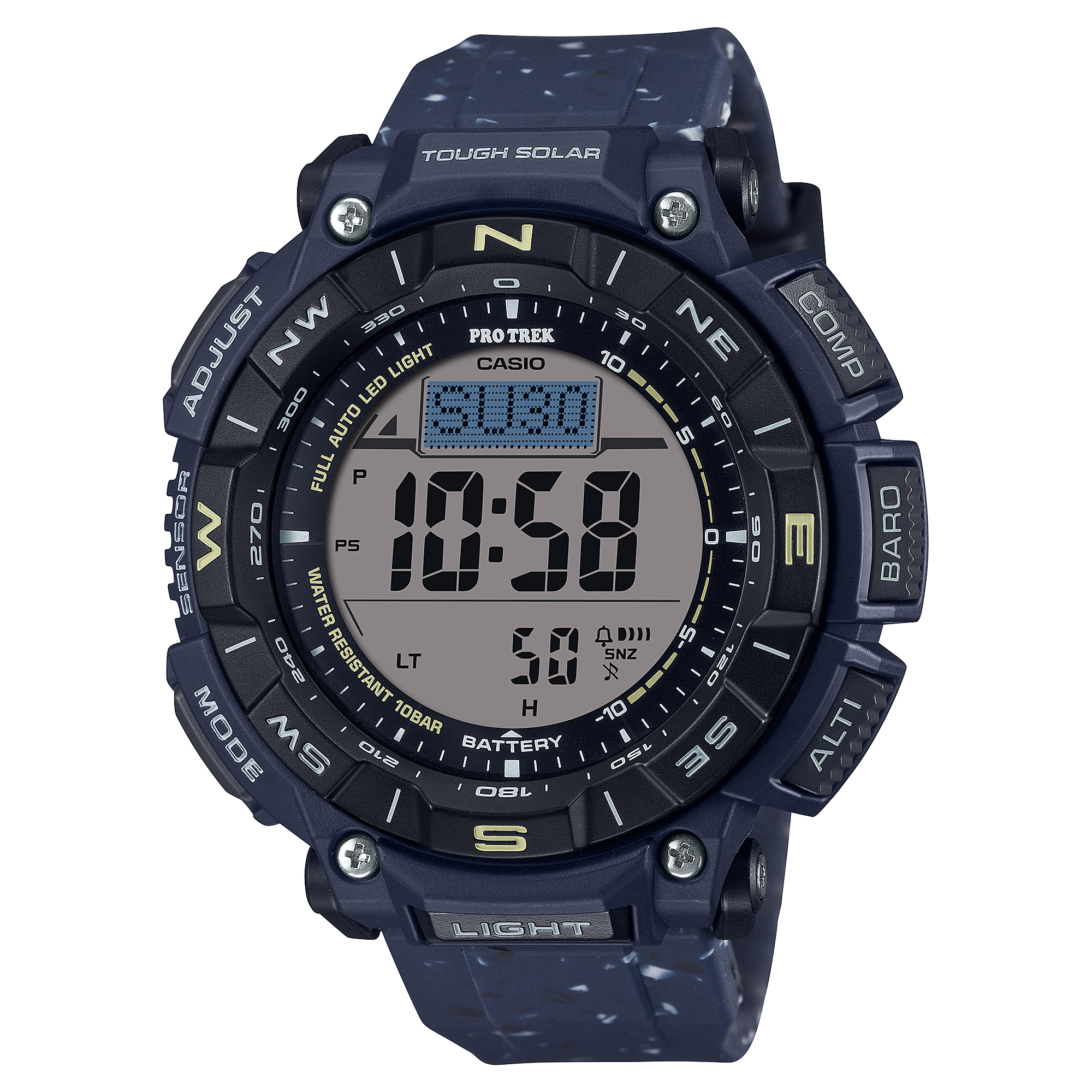 Casio PRO TREK Explorer Edition with Dual-Layer LCD and Reused Resin Band PRG340SC-2D