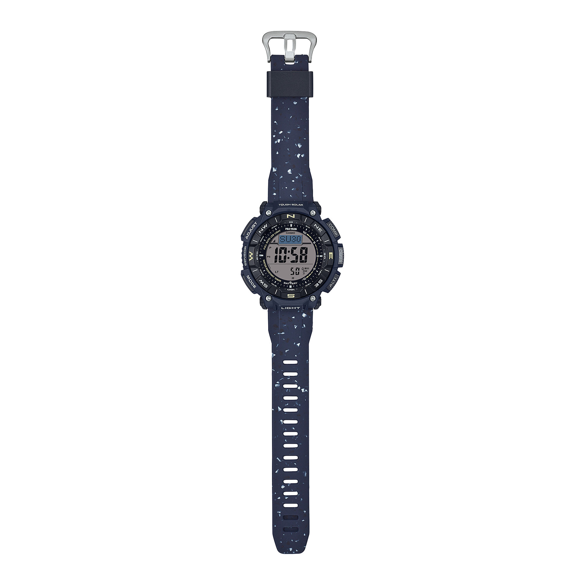 Casio PRO TREK Explorer Edition with Dual-Layer LCD and Reused Resin Band PRG340SC-2D