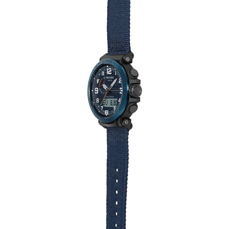 Casio Protek DUO Climber Blue Fabric Strap Watch PRG601YB-2D