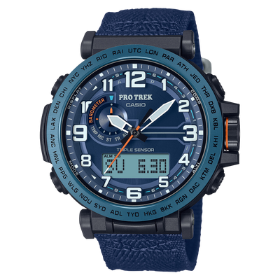 Casio Protek DUO Climber Blue Fabric Strap Watch PRG601YB-2D