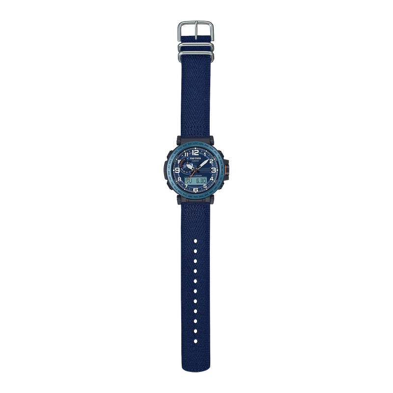 Casio Protek DUO Climber Blue Fabric Strap Watch PRG601YB-2D