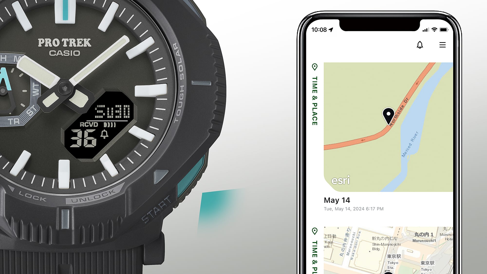 Casio Protrek DUO Solar Grey Resin Band Watch PRJB001-7D
