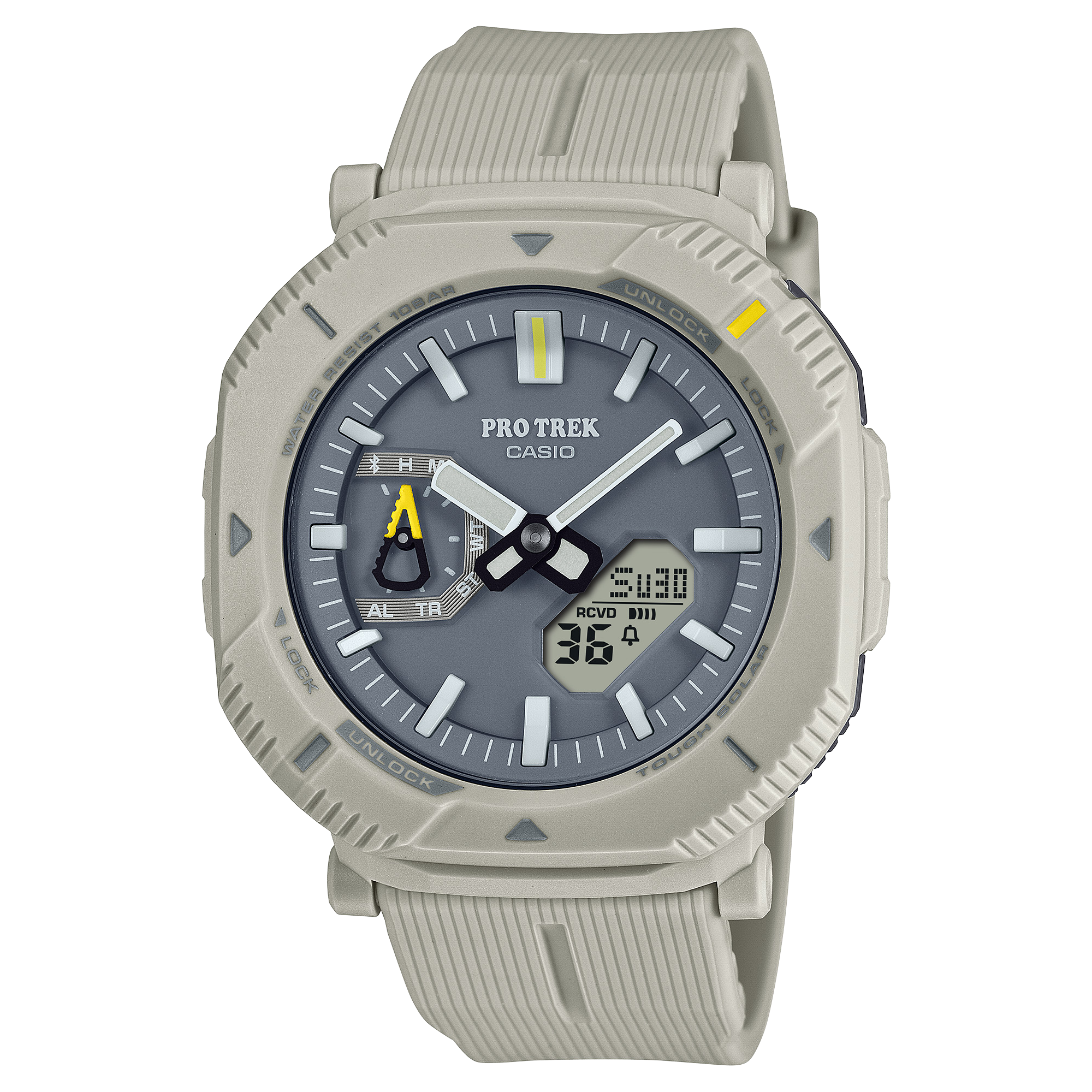 Casio Protrek DUO Solar Grey Resin Band Watch PRJB001-7D