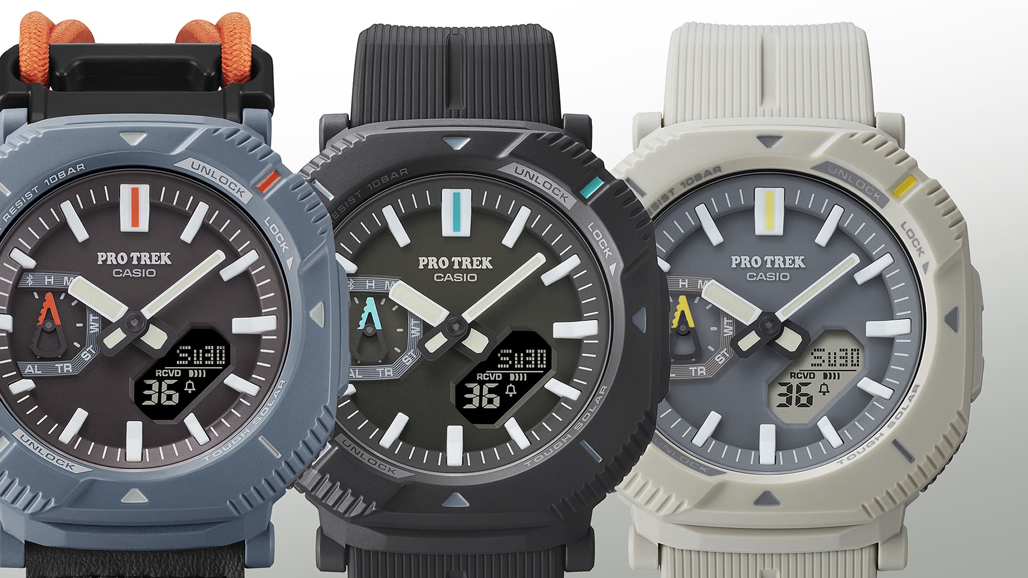 Casio Protrek DUO Solar Grey Resin Band Watch PRJB001-7D