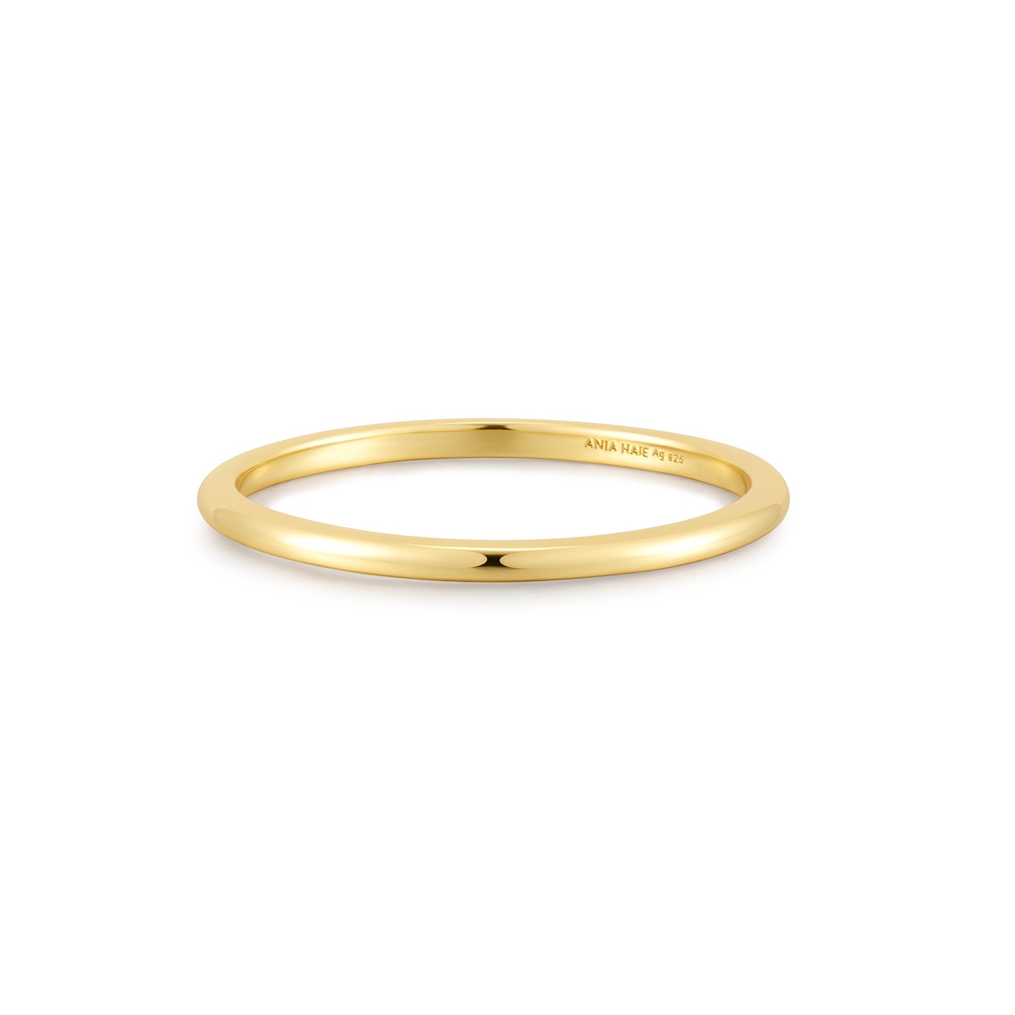 Ania Haie Gold Plain Ring Elegant Modern Jewelry for Women 2024