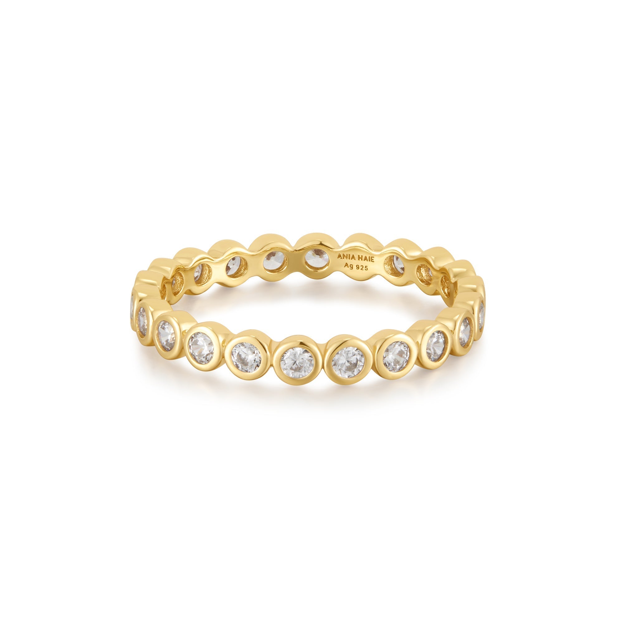 Ania Haie Gold Bezel Set Ring Modern Luxury Affordable Jewelry