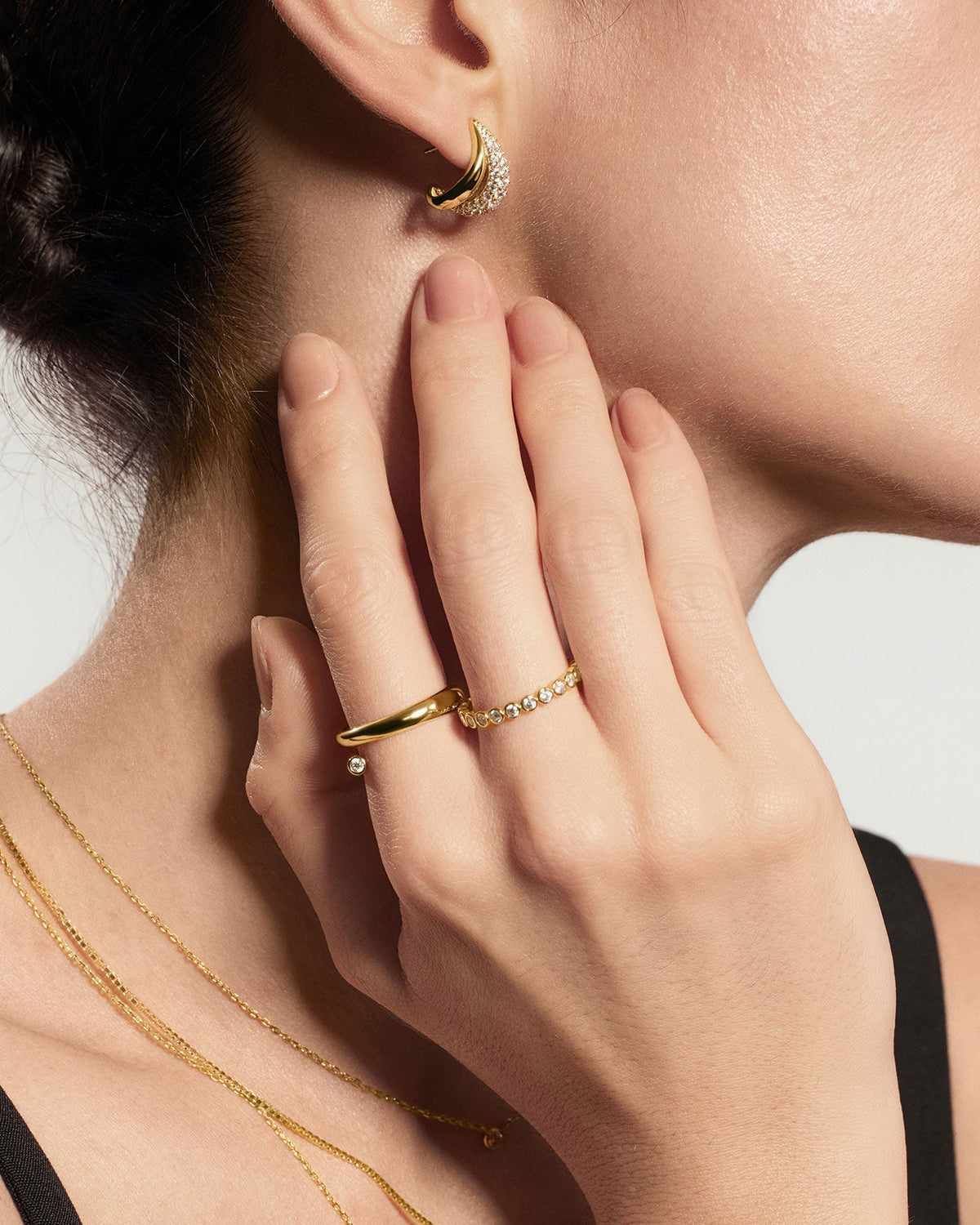 Ania Haie Gold Spiral Bezel-End Adjustable Ring R076-02G R076-02G view 3