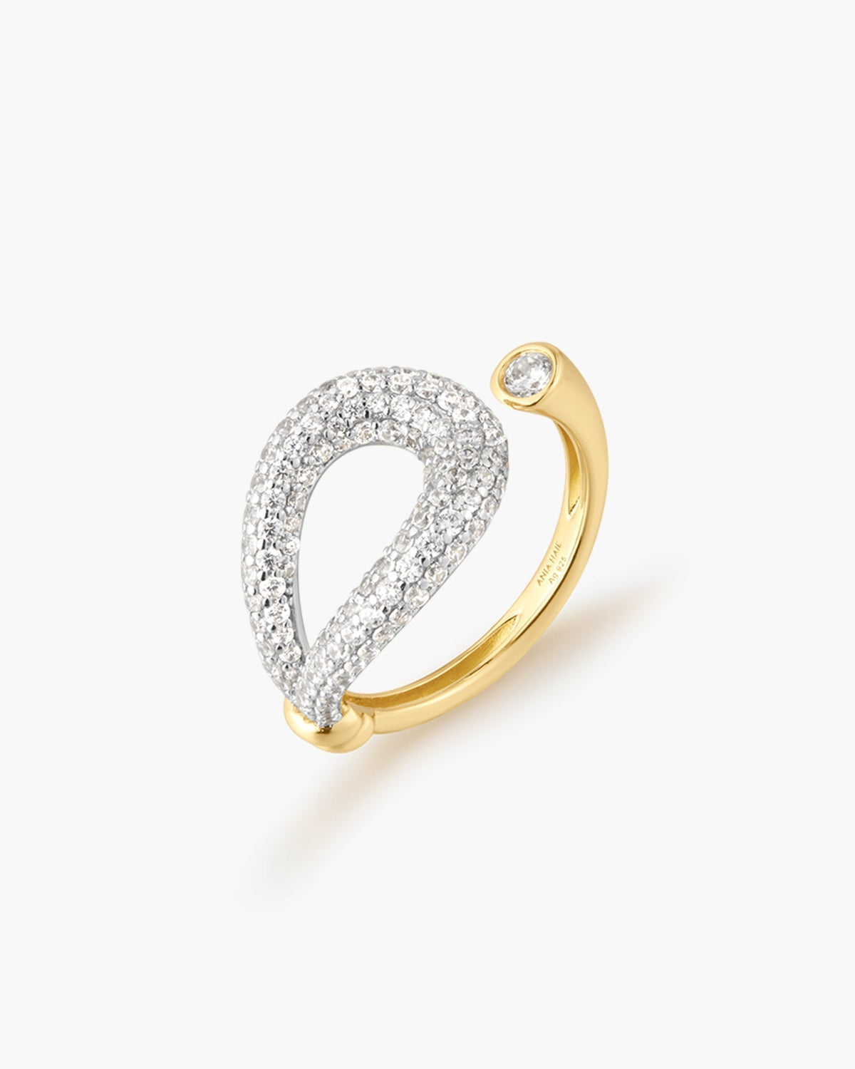 Ania Haie Gold Pave Knot Adjustable Ring R077-01G R077-01G view 4