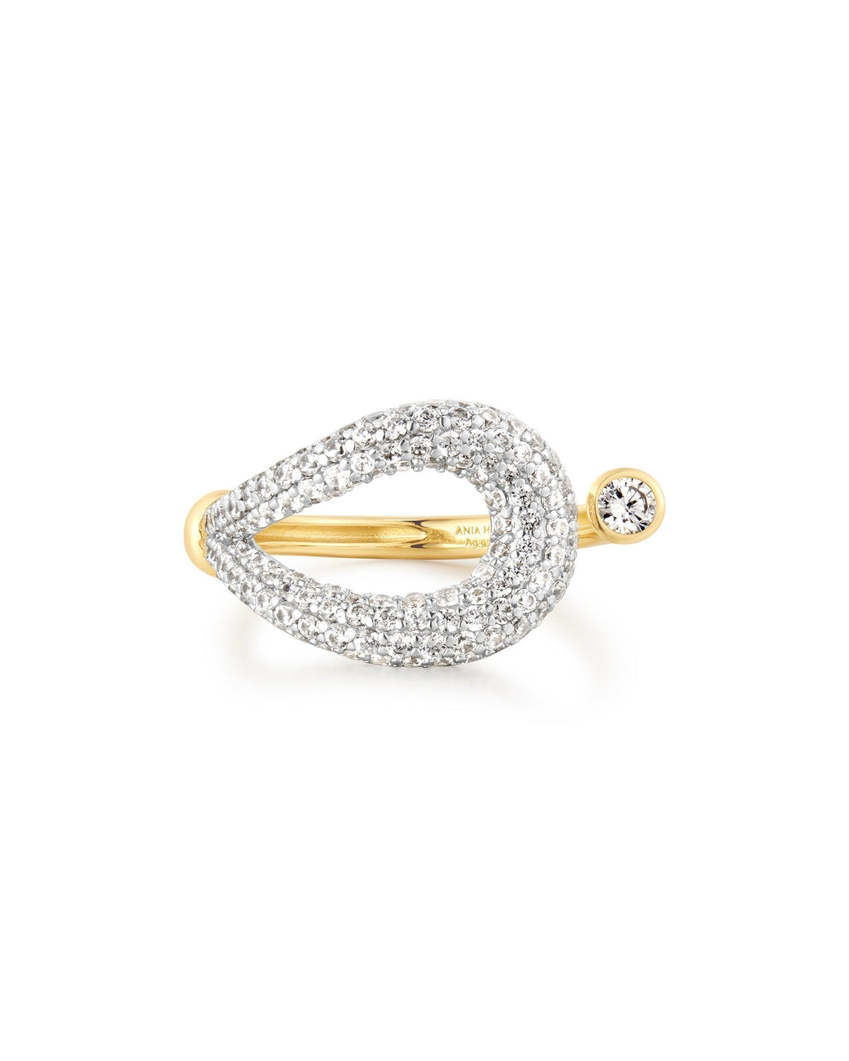 Ania Haie Gold Pave Knot Adjustable Ring R077-01G R077-01G front packshot